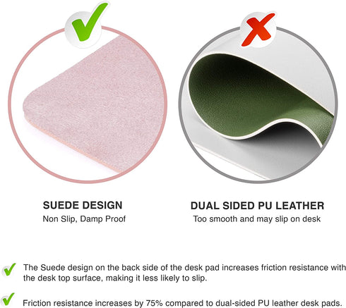 Marvelistic Large Leather Desk Pad - Nonslip Artgerm Illustrated Desks Mat Blotter Accessories for Men & Women. Extended Pad at Home Office for Work or Gaming When Using Desktop Laptop. (36"x17" Pink)