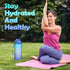 Ahape Gallon Motivational 64/100 oz Water Bottle with Time Marker & Straw, Large Daily Water Jug for Fitness Gym Outdoor Sports, Remind of All Day Hydration, Leak Proof, BPA Free (blue+purple, 100oz)