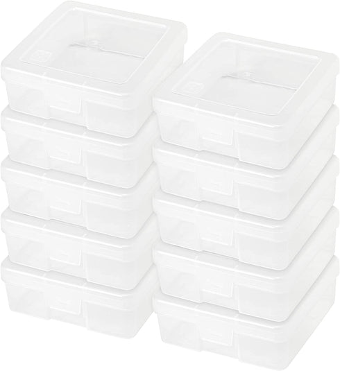 IRIS USA Small Modular Supply Case, 10 Pack, Clear 585170