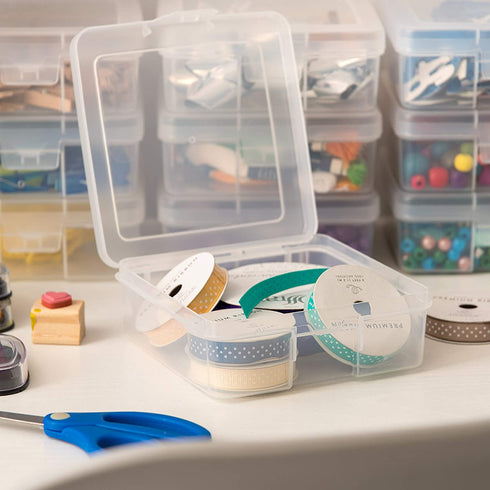 IRIS USA Small Modular Supply Case, 10 Pack, Clear 585170
