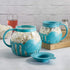Ecolution Patented Microwave Micro-Pop Popcorn Popper, Borosilicate Glass, 3-in-1 Lid, Dishwasher Safe, BPA Free, 3 Quart Family Size, Teal