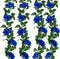 Yebazy 4PCS(30FT) Artificial Rose Vine Fake Rose Garland Artificial Flowers for Hotel Wedding Home Party Garden Decor?Royal Blue?