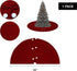 BBA SUNRISE Red Christmas Tree Skirt, 48 inches Large Burgundy Burlap Like Plain Xmas Rustic Red Tree Skirt, Indoor Xmas Tree Holiday Decorations