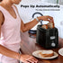 Willz Extra Wide Slot Toaster with Shade Selector, Auto Shut-off and Cancel Functions, Hinged Crumb Tray, 2-Slice, Black