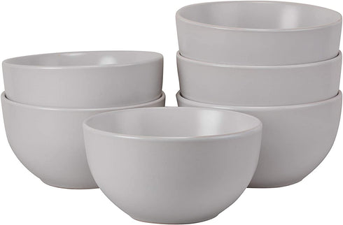 10 Strawberry Street Wazee Matte - 5.5"/16 Oz Cereal Bowl - Set of 6 - White