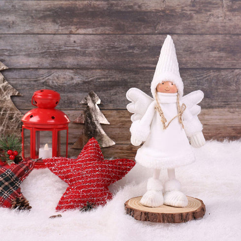 16 Inches Handmade Christmas Gnome Decoration Swedish Figurines (White Angel)