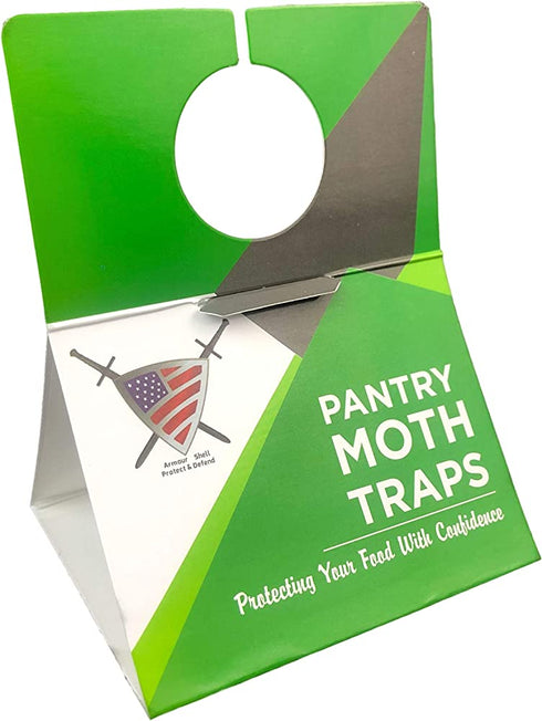 Pantry Moth Trap (6 Pack) - Closet Traps for Moths with Unique Hanging Design, Pheromone Attractant Catches Male Moths Naturally without Toxic Repellant is Family Safe and Prime for Kitchen Closets.