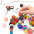 Glaciart One Wool Felt Balls, Rainbow Felt Balls (50 Pieces) 2.5 Centimeters 1 Inch, Handmade Felted 4 Blush Colors (Blush, Light Blush, White and Copper) - Bulk Small Puff for Felting and Garland