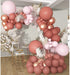 Soonlyn Pink Balloon Garland Arch 140 Pcs Rose Gold Balloon Garland Kit Double Stuffed Mauve Dusty Rose Balloon for Bridal Shower Baby Shower Birthday Party