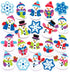 Baker Ross AR685 Snowman Foam Stickers - Pack of 120, for Kids' Christmas Crafts and Art Projects, Cards, Party Bags, and Ornaments, White