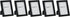 Amazon Basics Photo Picture Frame - 5" x 7", Black - Pack of 5