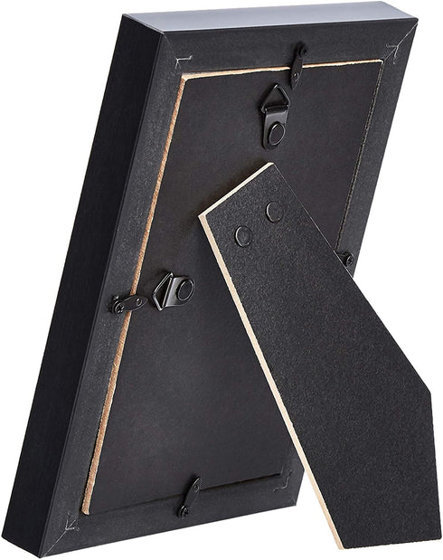 Amazon Basics Photo Picture Frame - 5" x 7", Black - Pack of 5