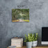Oak Tree Canvas Wall Art: Green Landscape Artwork Forest Picture Painting Small Size for Bathroom (16'' x 12'' x 1 Panel)