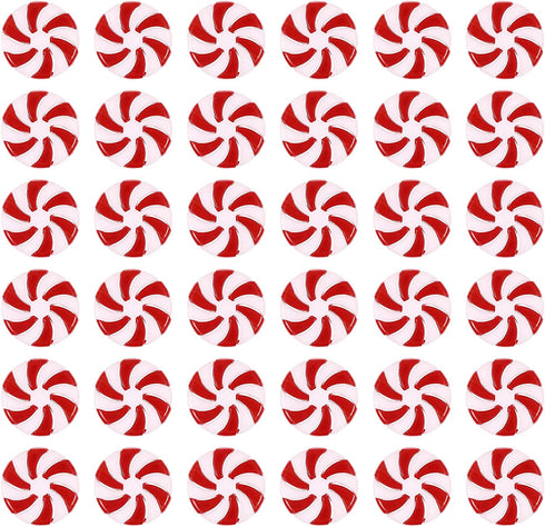 KESYOO 50pcs Christmas Candy Cane Christmas Tree Hanging Peppermint Ornaments for Holiday Decoration Party Favors 25mm