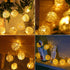 HYAL LUZ Battery Operated 20 LED String Lights, 16.4ft 20 Globe Rattan Balls Christmas Light with Remote Control & Timer, Indoor Fairy String Lights Decorative for Bedroom Party Wedding (Warm White)