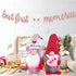 2PCS Mother's Day Gnome Decor, Handmade Scandinavian Plush Craft Tomte Swedish Gnome Elf Dwarf Doll Envelope I Love Mom Faceless Doll Decorations Gift for Mom