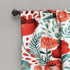 Lush Decor Valance, 18" x 52", Multi Poppy Garden Curtains Room Darkening Window Panel Set for Living, Dining, Bedroom, 18 in L