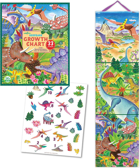 eeBoo Grow Like a Dinosaur Growth Chart