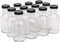 North Mountain Supply - ST-8OZ-BKP 8 Ounce Glass Stout Sauce Bottle - With 38mm Black Plastic Lids - Case of 12