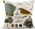 Emvency Set of 4 Throw Pillow Covers Cute Animal Rabbit Bird Dragonfly and Easter Egg Retro Style Spring Decorative Pillow Cases Home Decor Square 18x18 Inches Pillowcases