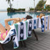 cabanana Plush Oversized Beach Towel - Cotton Fluffy 35 x 70 Inch Quarry Blue Jacquard Turtle Striped Pool Towel, Large Summer Swim Cabana Towel