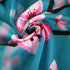 LIVILAN Cherry Blossom Shower Curtain Japanese Shower Curtain Floral Sakura Plum Blossom Flower Shower Curtains with 12 Hooks Teal Blue and Pink Pretty Shower Curtain, 72" W x 72" H