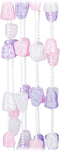Kurt Adler Pink Purple and White Glittered Gum Drop Garland 9 Feet Long H2051 New