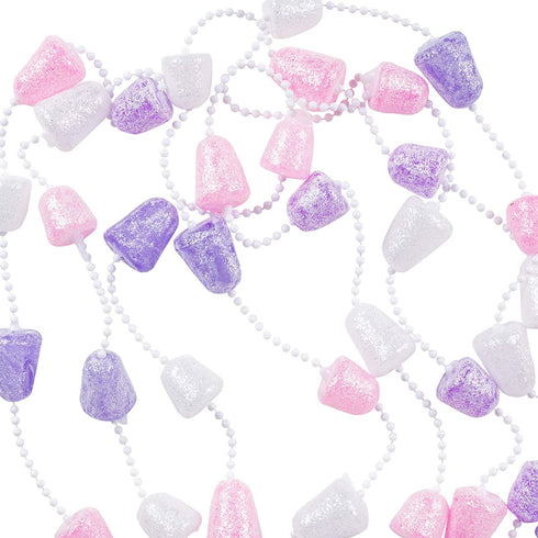 Kurt Adler Pink Purple and White Glittered Gum Drop Garland 9 Feet Long H2051 New