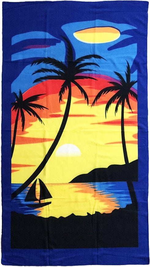 Allgala Oversize 40"x70" Microfiber Beach Towel, Sunset-BT81101