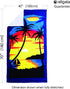 Allgala Oversize 40"x70" Microfiber Beach Towel, Sunset-BT81101