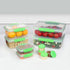 Sistema | 6 Plastic Lids | 4 Dressing to Go Pots | BPA-Free | 10 Freezer/Fridge/Pantry Klip IT Food Storage Containers, Assorted, Clear/Green