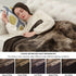 HBlife Luxury Soft Faux Fur Throw Blanket 50" X 60", Solid Reversible Lightweight Shaggy Fuzzy Blanket Plush Fluffy Cozy Decoration Throw Blankets for Couch and Living Room, Tye Die Brown