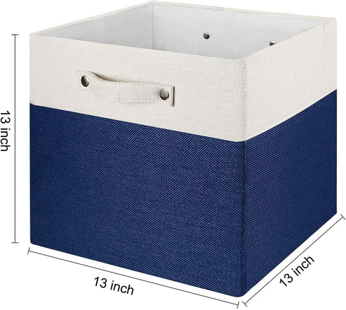 Vextronic Cube Storage Bins 13x13x13 inches Foldable Storage Baskets Fabric Storage Organizer Bins with Handles for Home and Office Shelf Closet, Toy Organizer and Clothes Storage (3 Pack)