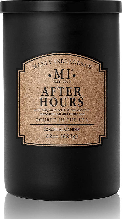 Manly Indulgence After Hour Scented Jar Candle, 22oz, Black