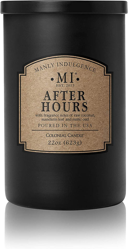 Manly Indulgence After Hour Scented Jar Candle, 22oz, Black