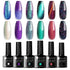 UR SUGAR Glitter Gel Nail Polish Set, 6 Colors Cat Magnetic Chameleon Color Changing Gel Nail Polish Kit Milky White Purple Green Red Black Gel Polish Soak Off Gel Gift Box Nails Manicure Kit