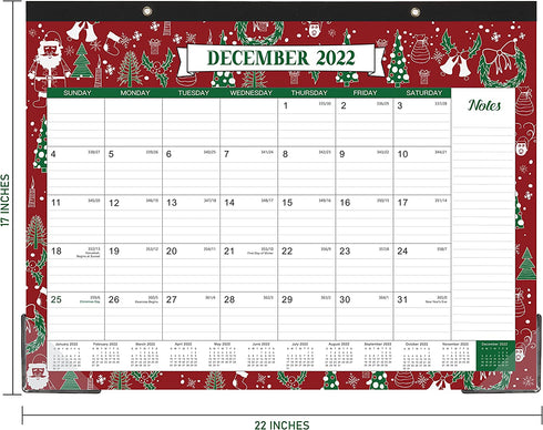 2022 Desk Calendar - Monthly Desk/Wall Calendar, Premium Thick Paper + Corner Protectors - 12 Different Themes 22" — 17", Jan 2022 - Dec 2022, Large Ruled Blocks