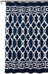 Lush Decor Navy Maze Border Shower Curtain 72X72, 72" x 72"