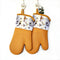 JTMUSES Kitchen Oven Mitts-Heat Resistant Silicone-480°F-Non-Slip Pot Holders-Thick Quilted Terry Cotton Interior-Flexible for Bakers-Design of Birds of Asia-The Wings Collection-Set of 2
