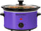 Elite Gourmet MST-275XP Electric Oval Slow Cooker, Adjustable Temp, Entrees, Sauces, Stews & Dips, Dishwasher Safe Glass Lid & Crock (2 Quart, Purple)