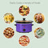 Elite Gourmet MST-275XP Electric Oval Slow Cooker, Adjustable Temp, Entrees, Sauces, Stews & Dips, Dishwasher Safe Glass Lid & Crock (2 Quart, Purple)