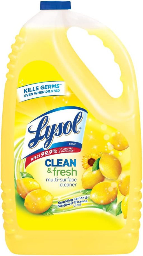 Lysol Disinfectant All Purpose Cleaner, Lemon Scent, 144 oz