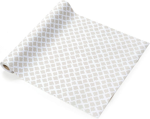 Con-Tact Brand Grip Prints Durable Non-Adhesive Non-Slip Shelf and Drawer Liner, 18" x 8', Talsiman Pale Gray