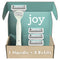 joy Razors for Women, 1 Handle, 4 Razor Blade Refills, Teal, Lubrastrip to Help Avoid Skin Irritation