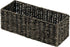 mDesign Natural Woven Seagrass Bathroom Toliet Roll Holder Storage Organizer Basket Bin; Use on Bathroom Countertop, Toilet Tank Top - Holds 3 Rolls of Toilet Paper - Black Wash