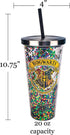 Spoontiques Hogwarts Glitter Cup w/Straw