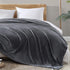 Hansleep Flannel Fleece Throw Blanket Twin Size, Super Soft Fluffy Bed Plush Blanket Throw, Luxury Fuzzy Cozy Couch Blanket for All Seasons (Grey, Twin 60x80)