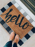 Levinis Buffalo Check Rug - Cotton Washable Porch Rugs Durable and Washable Outdoor Rugs Door Mat Hand-Woven Buffalo Plaid Rug for Outdoor/Kitchen/Bathroom/Entry Way/Bedroom, 2' x 3'