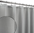 Cotton Blend Shower Curtain Honeycomb Waffle Weave, Grey Fabric Shower Curtains for Bathroom with Hotel Grade & Spa Style, Machine Washable - Lake Wanaka Gray, 72x72
