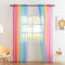 Lofus Sheer Window Curtains, Rods Pocket Voile Fabric Drapes/Panels/Treatments for Living Room/Kitchen/Bedroom, 52 x 96, Set of 2, Rainbow